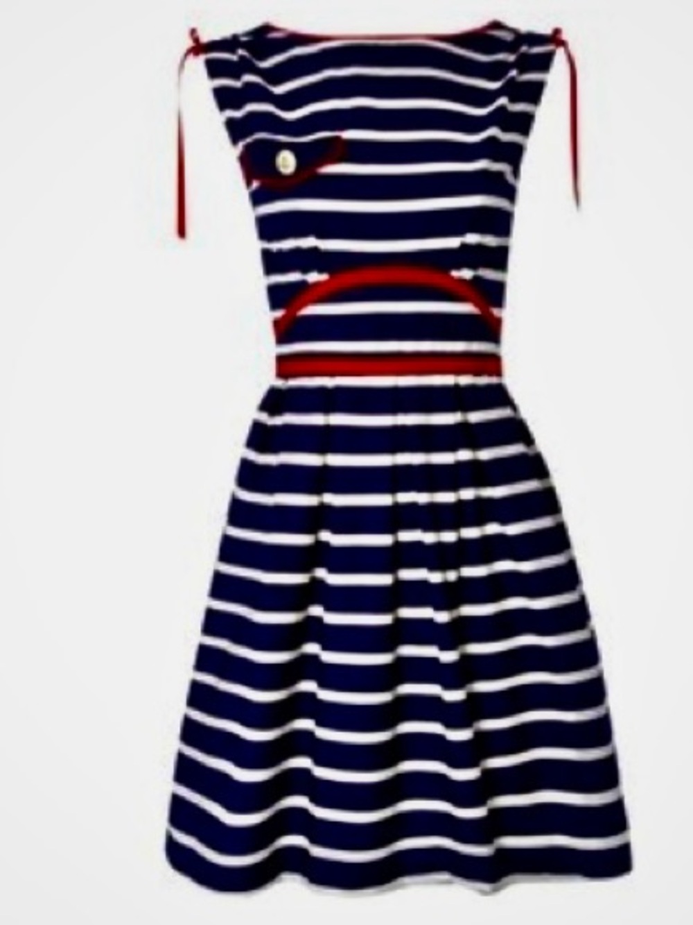 Trollied Dolly Navy Nautical Dress